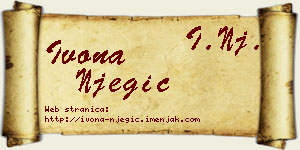 Ivona Njegić vizit kartica